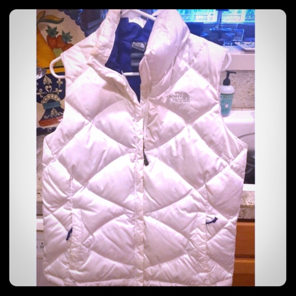 The North Face White Puffer Vest